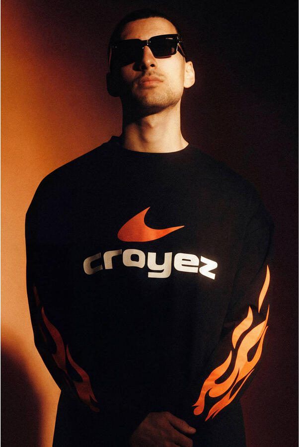 Croyez longsleeve met backprint zwart - Foto 2