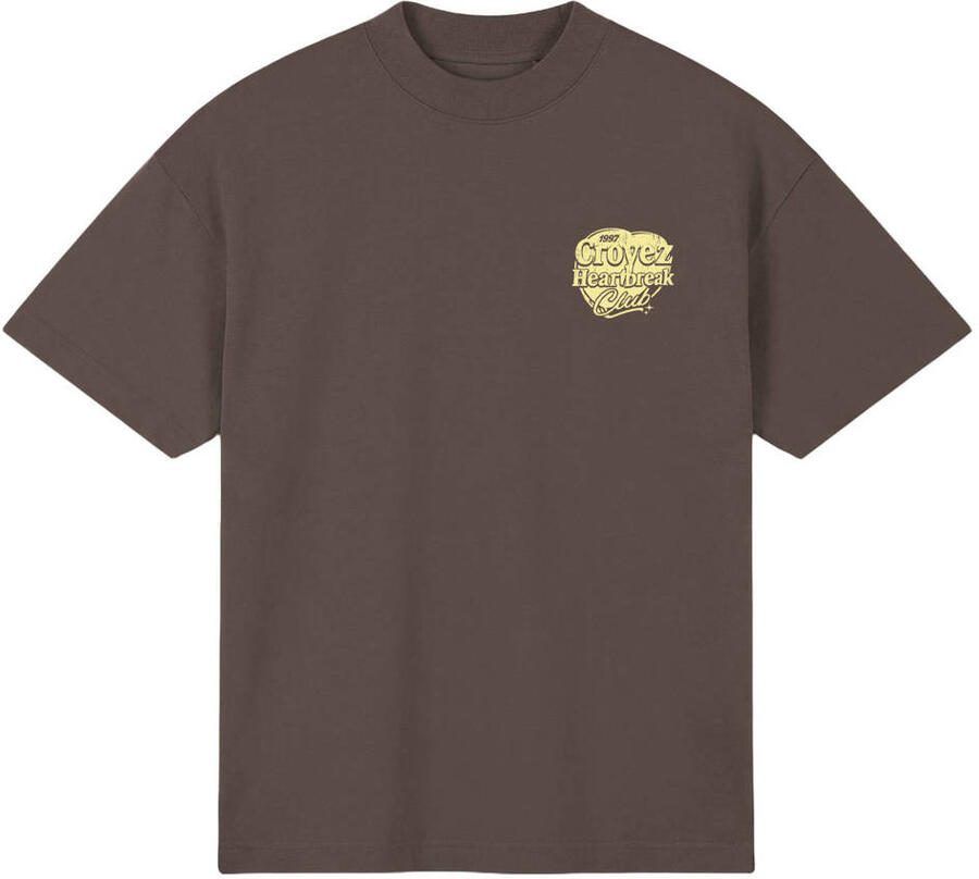 Croyez oversized T-shirt met backprint bruin