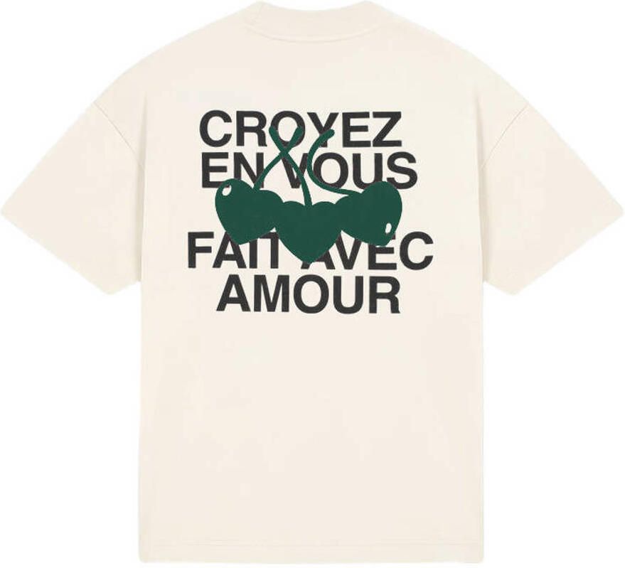 Croyez oversized T-shirt met backprint ecru - Foto 2