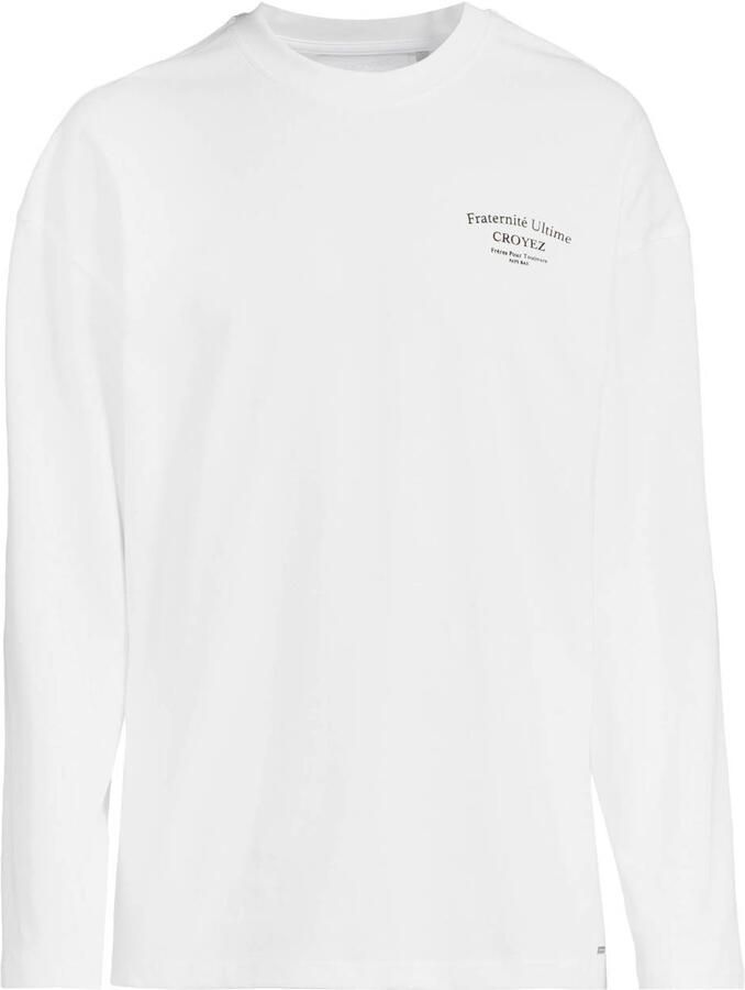 Croyez relaxed fit longsleeve met backprint wit - Foto 2