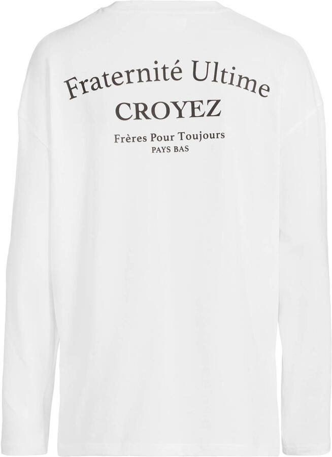 Croyez relaxed fit longsleeve met backprint wit