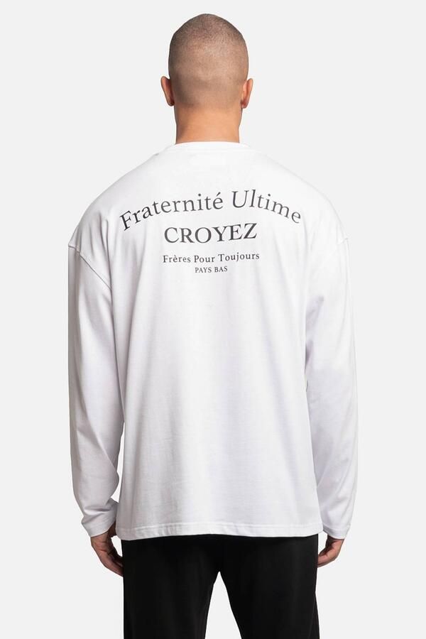 Croyez relaxed fit longsleeve met backprint wit - Foto 2