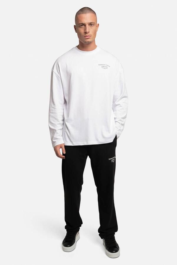 Croyez relaxed fit longsleeve met backprint wit - Foto 3
