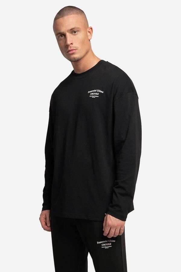 Croyez relaxed fit longsleeve met backprint zwart - Foto 2