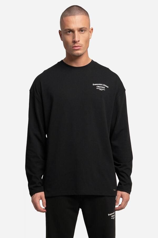 Croyez relaxed fit longsleeve met backprint zwart - Foto 3