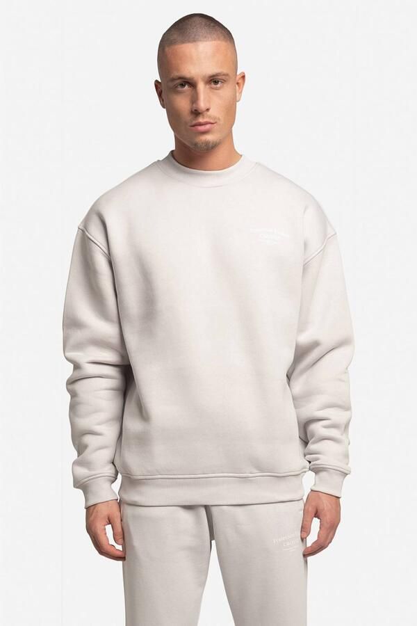 Croyez relaxed fit sweater met backprint light grey