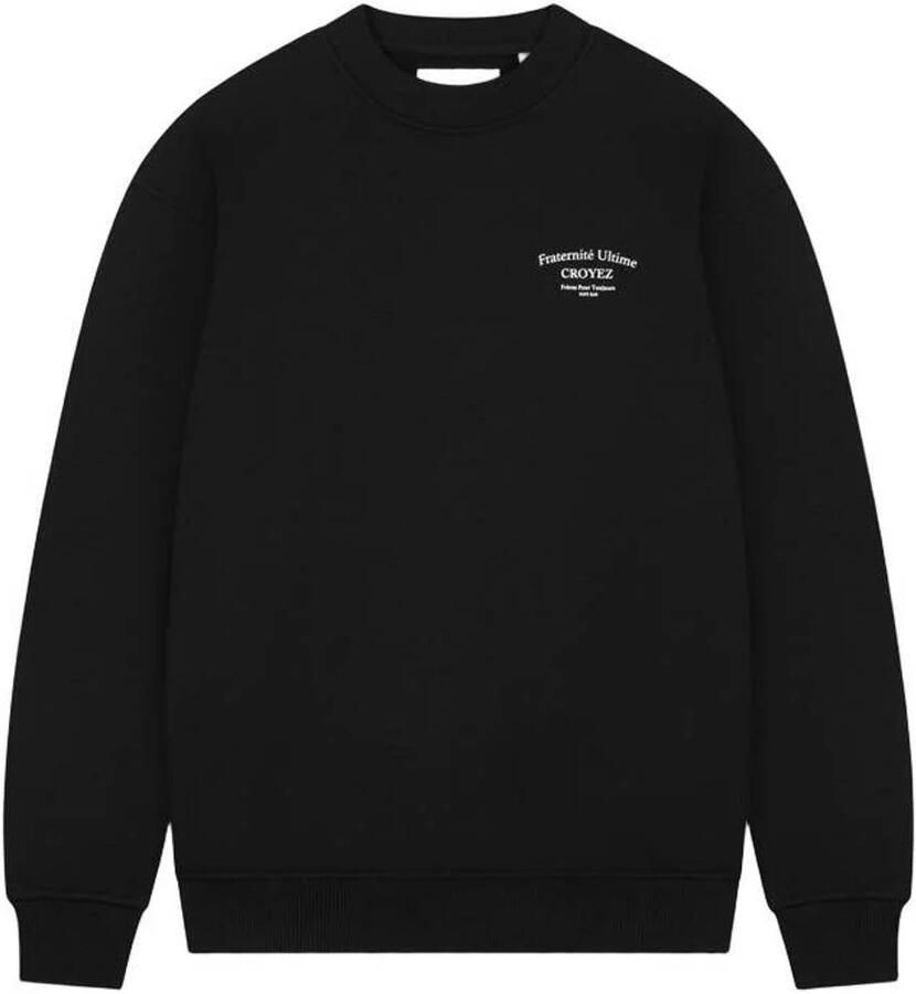 Croyez relaxed fit sweater met backprint zwart