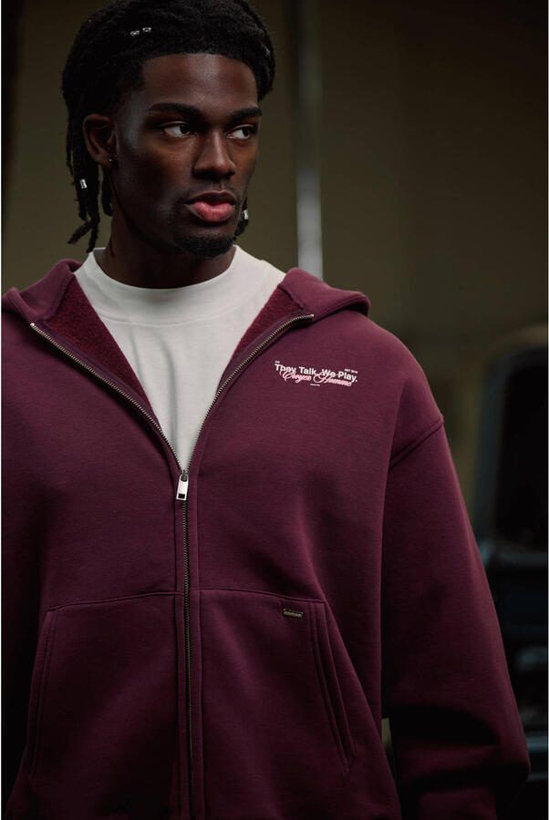 Croyez sweatvest donkerrood