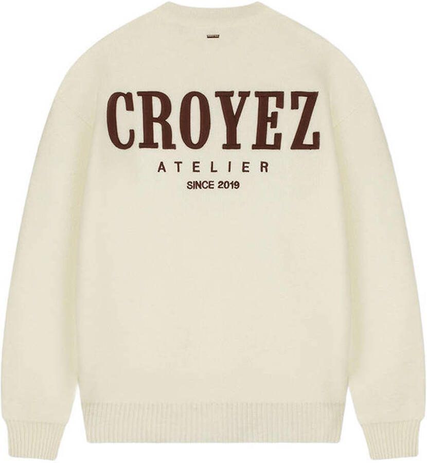 Croyez trui met backprint gebreid ecru - Foto 2