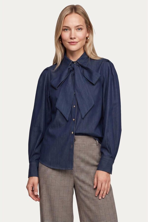 CS the Label blouse dark blue denim