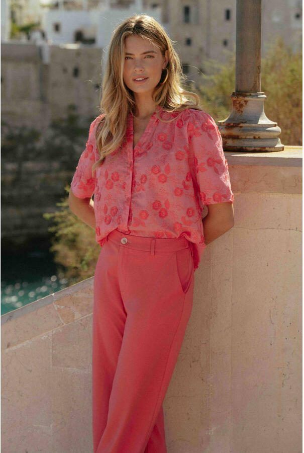 CS the Label blouse koraalrood - Foto 2