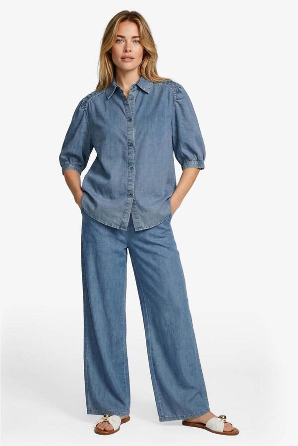 CS the Label blouse medium blue denim