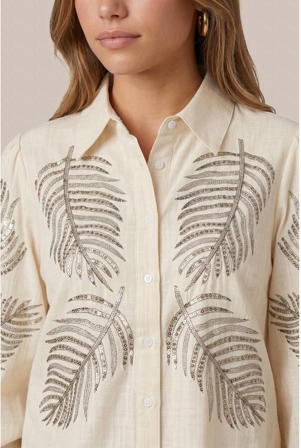 CS the Label blouse met borduursels ecru - Foto 2