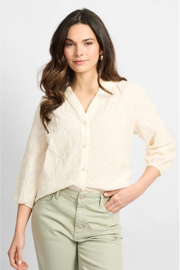 CS the Label blouse met paisley print ecru