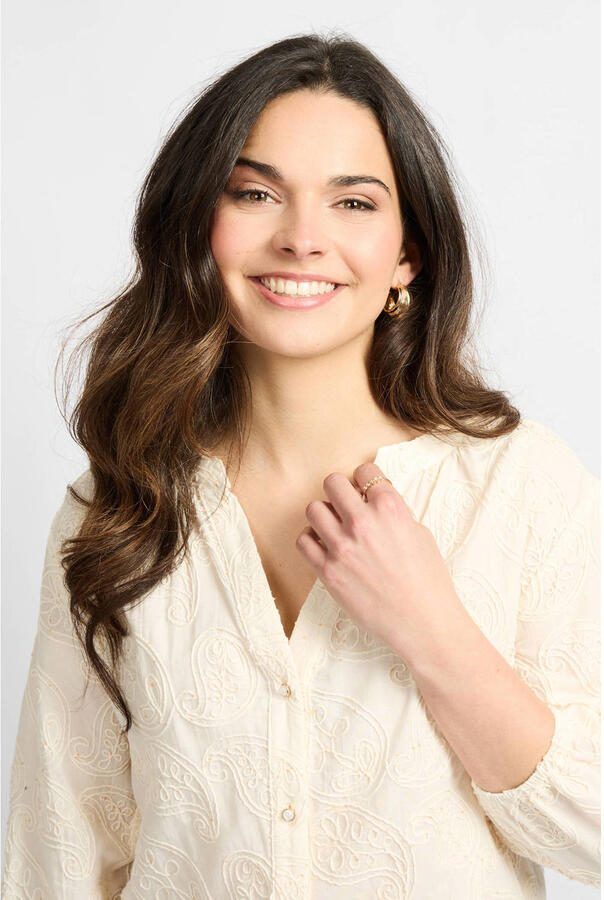 CS the Label blouse met paisley print ecru - Foto 2