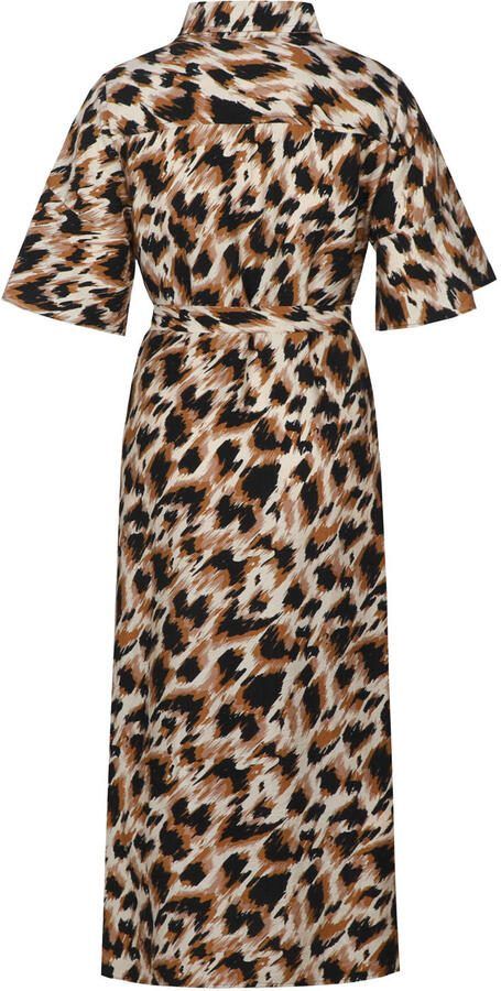CS the Label blousejurk met panterprint bruin - Foto 2