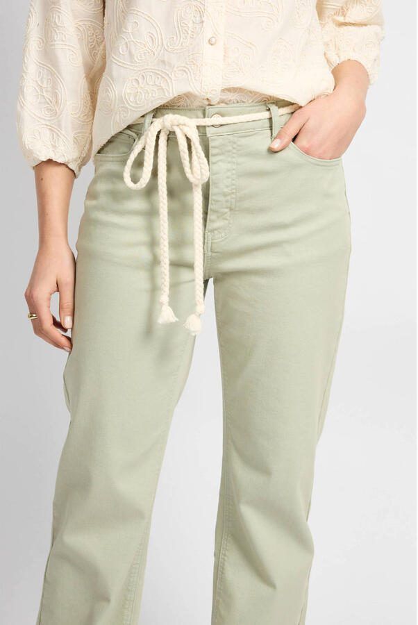 CS the Label bootcut regular waist cropped broek mintgroen