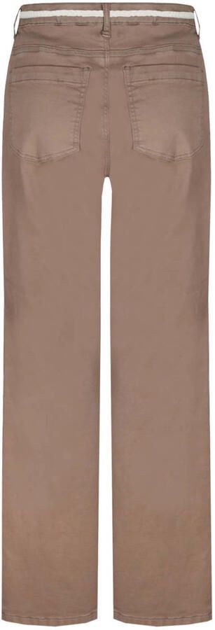 CS the Label bootcut regular waist cropped broek taupe - Foto 3