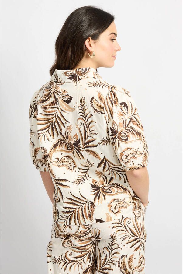 CS the Label gebloemde blouse bruin - Foto 3