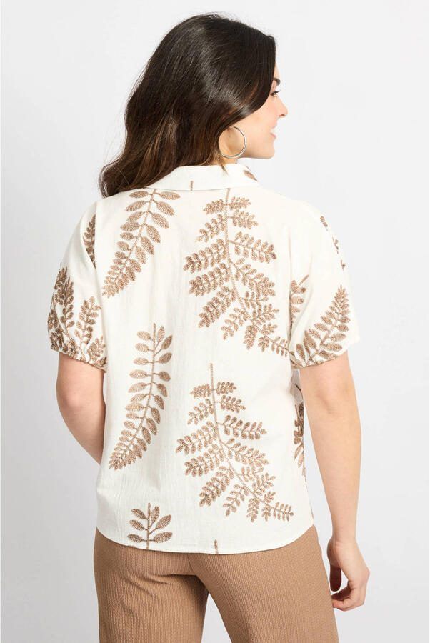 CS the Label gebloemde blouse ecru - Foto 2