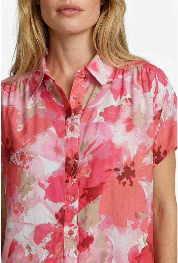 CS the Label gebloemde blouse koraalrood - Foto 2