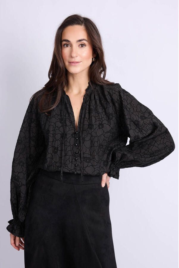 CS the Label gebloemde blouse zwart