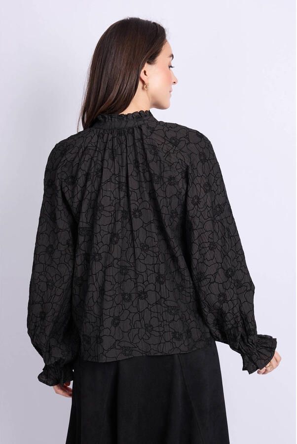 CS the Label gebloemde blouse zwart - Foto 3
