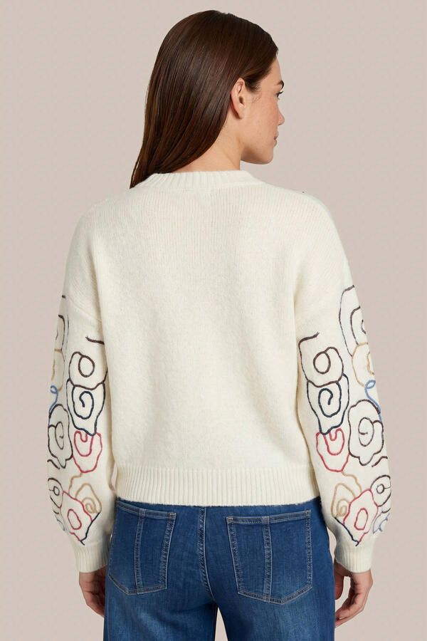 CS the Label gebreide trui met borduursels en wol ecru - Foto 2