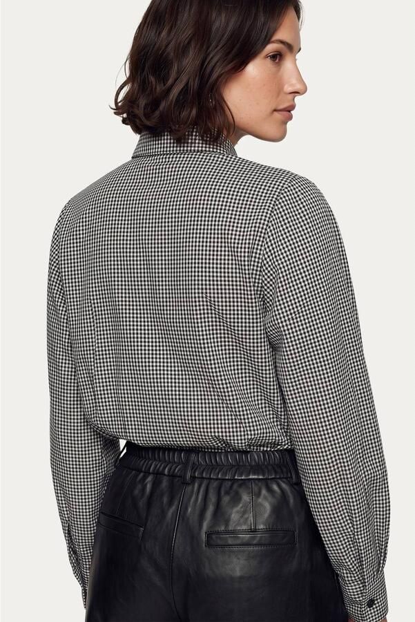 CS the Label geruite blouse zwart wit - Foto 3