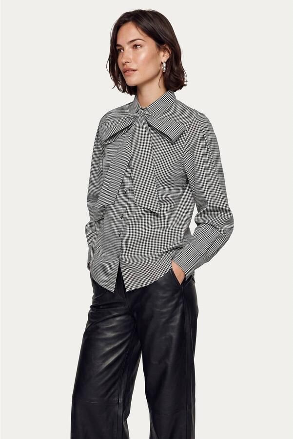 CS the Label geruite blouse zwart wit