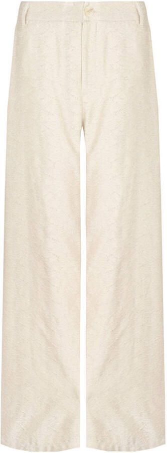 CS the Label regular waist broek ecru met glitter - Foto 3