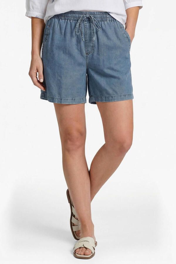 CS the Label regular waist denim short medium blue denim