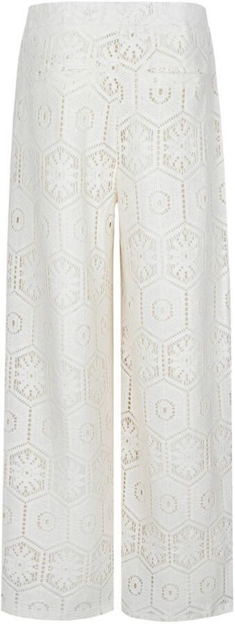 CS the Label straight high waist broek crochet ecru - Foto 3