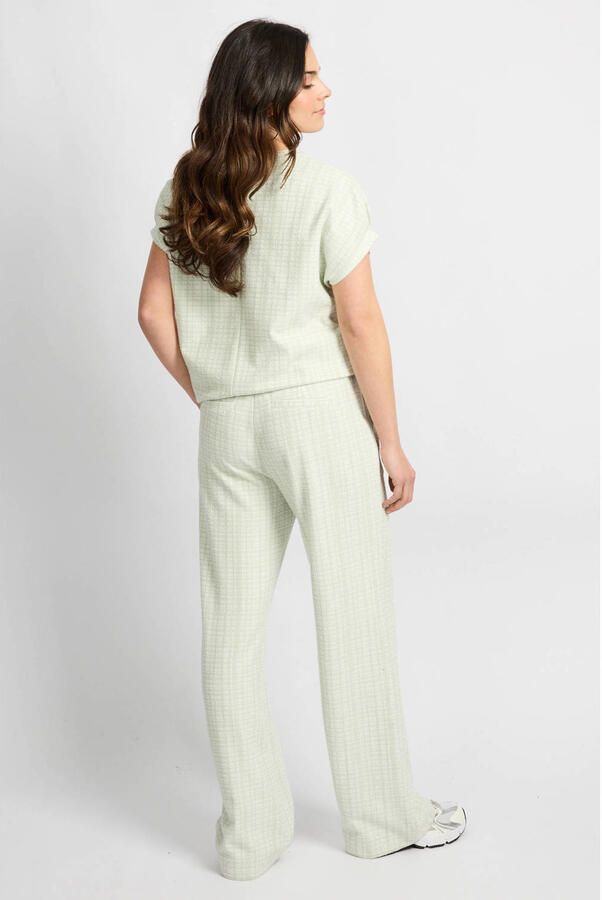 CS the Label straight regular waist broek mintgroen met lurex - Foto 2