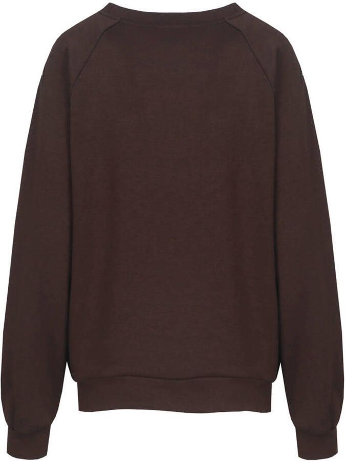 CS the Label sweater met borduursels en strass-steentjes bruin - Foto 2