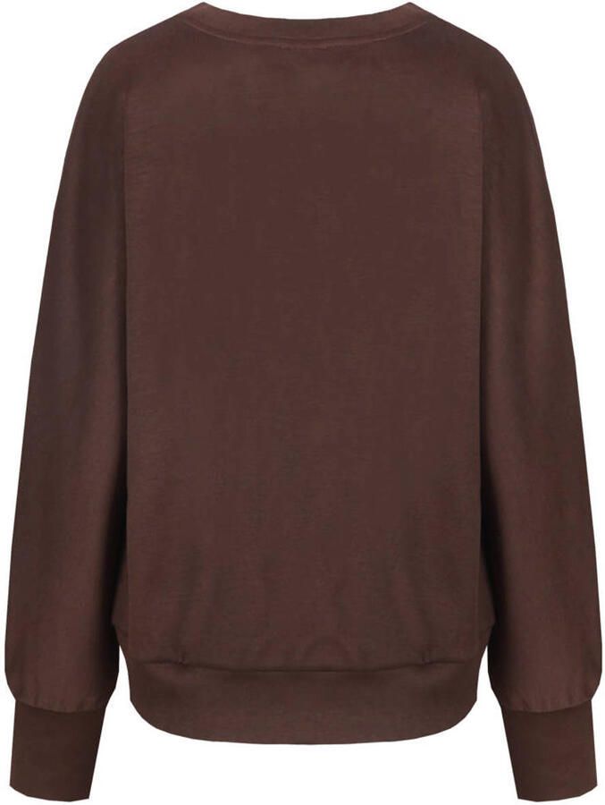 CS the Label sweater met pailletten bruin - Foto 2