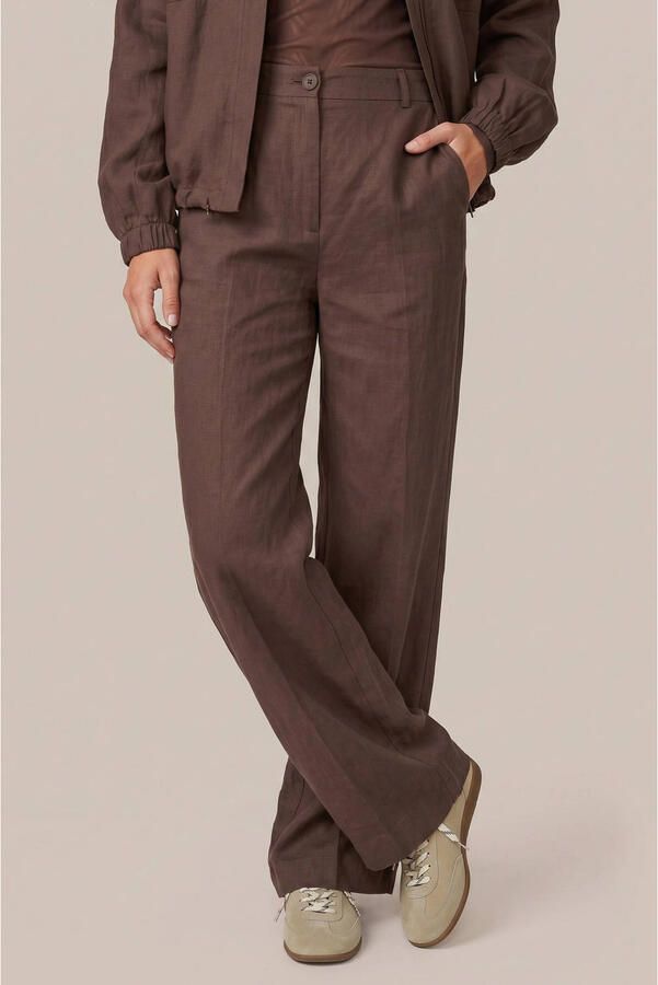CS the Label wide leg broek bruin