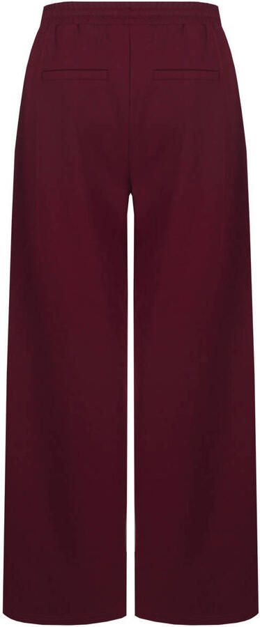 CS the Label wide leg broek donkerrood - Foto 3