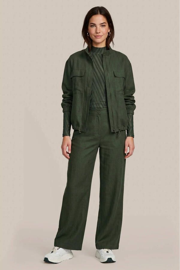 CS the Label wide leg broek groen - Foto 3