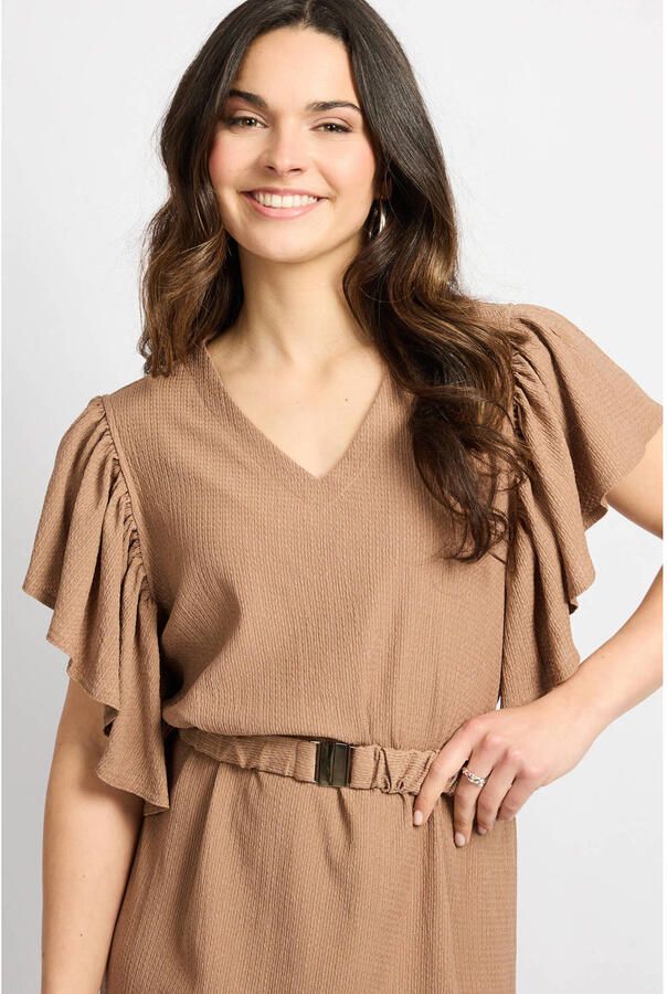 CS the Label zomerjurk bruin