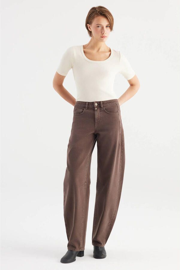 Cup of Joe Denim barrel jeans bruin