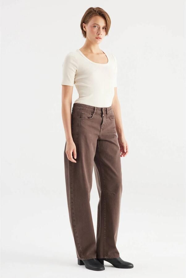 Cup of Joe Denim barrel jeans bruin - Foto 3