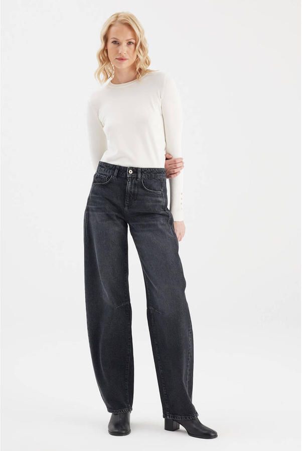 Cup of Joe Denim barrel jeans zwart - Foto 2