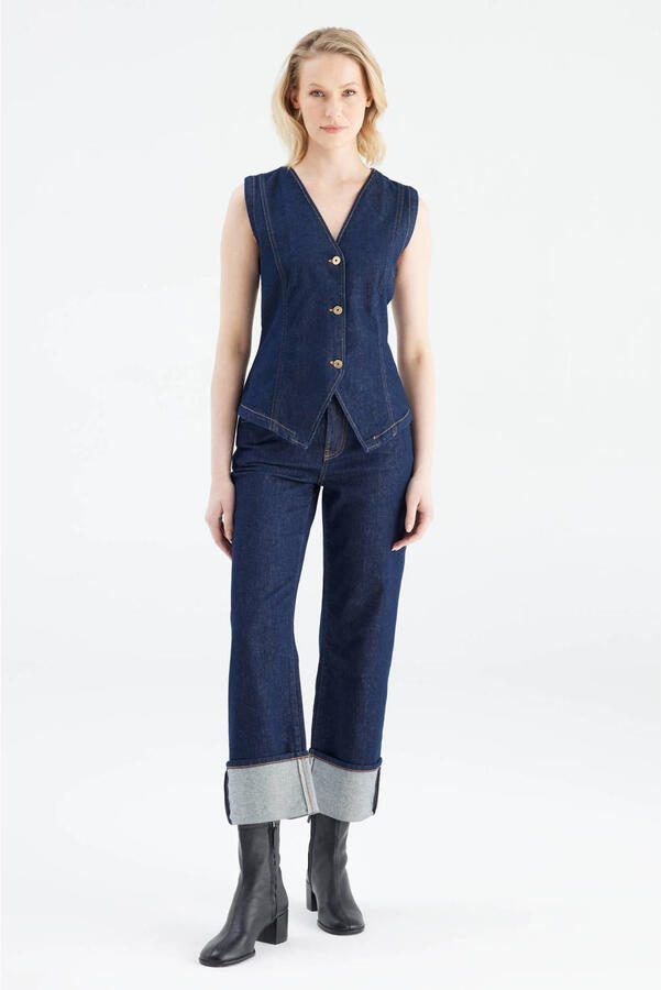 Cup of Joe Denim gilet dark blue denim - Foto 2