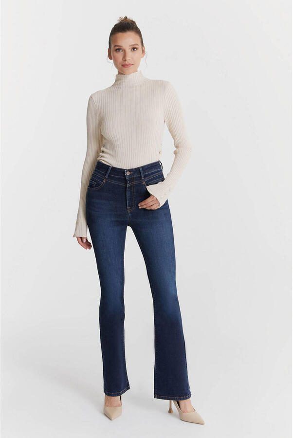 Cup of Joe Denim high flared jeans dark blue denim - Foto 3