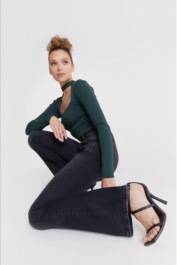 Cup of Joe Denim high waist flared jeans Matilda black denim
