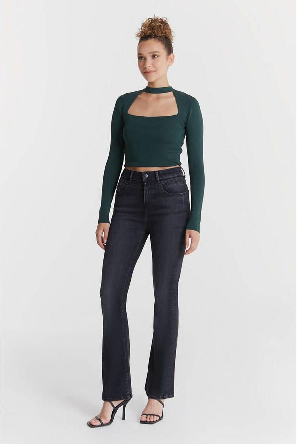 Cup of Joe Denim high waist flared jeans Matilda black denim - Foto 3