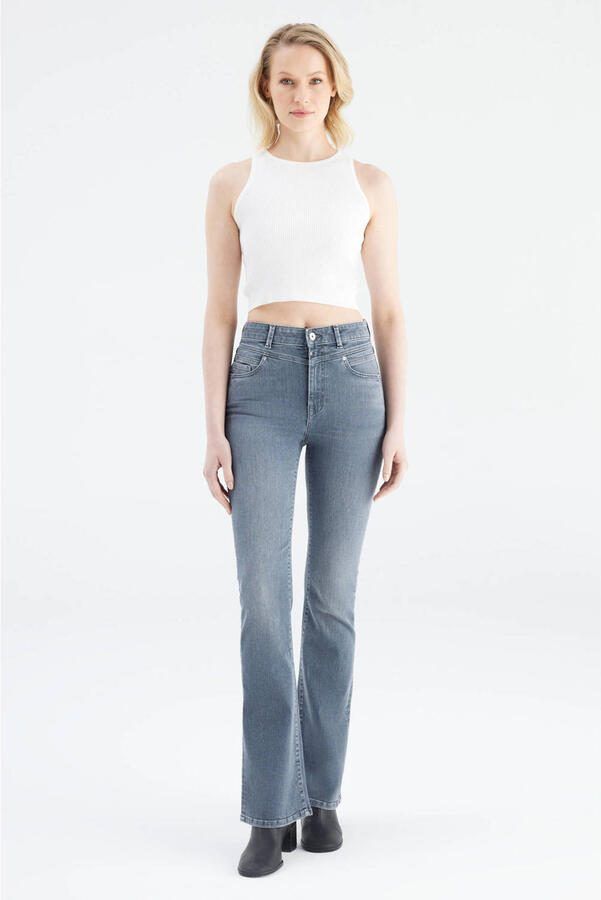 Cup of Joe Denim high waist flared jeans grey denim - Foto 2