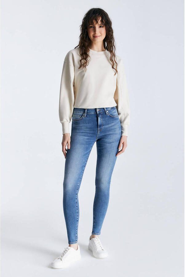 Cup of Joe Denim high waist skinny jeans medium blue denim - Foto 3