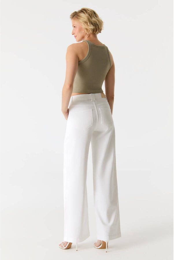 Cup of Joe Denim high waist wide leg jeans ecru - Foto 2
